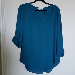 V Neck Chiffon Blouse